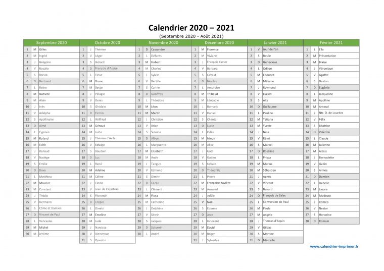 Calendrier 2020 2021 À Imprimer concernant Calendrier 2019 Avec Jours Fériés Vacances Scolaires À Imprimer