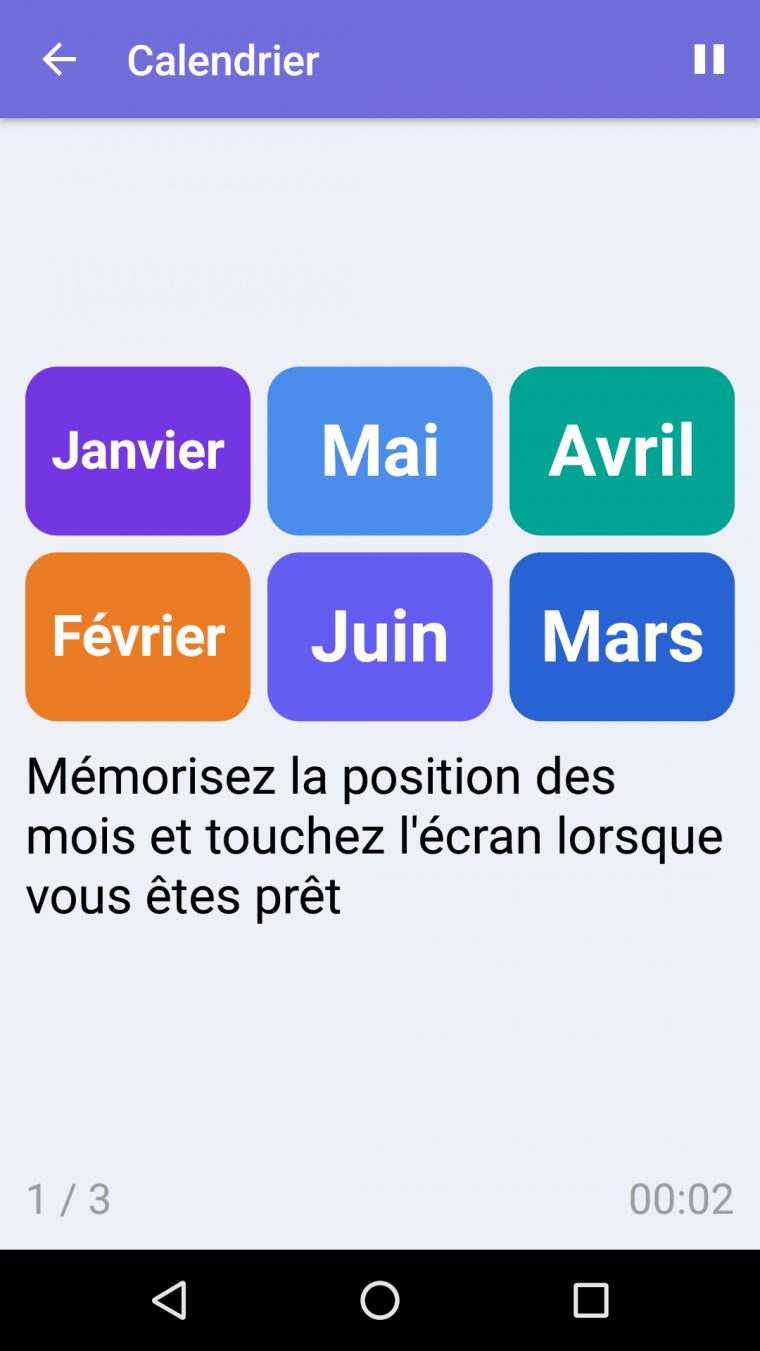 Calendrier : Jeu De Mémoire Gratuit Pour Iphone & Android dedans Jeu De Memoire Gratuit