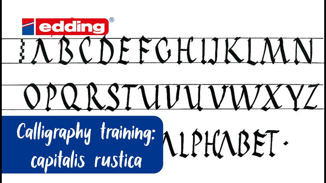 Calligraphy For Beginners - Edding tout Majuscule Script