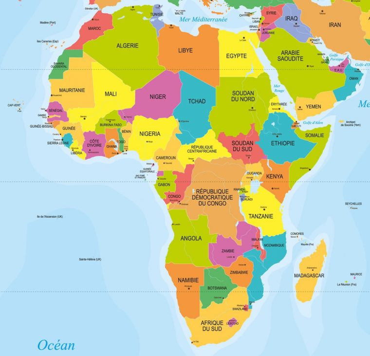 Capitales En Afrique Avec Une Carte Du Continent Pour Les intérieur Carte Europe Capitale