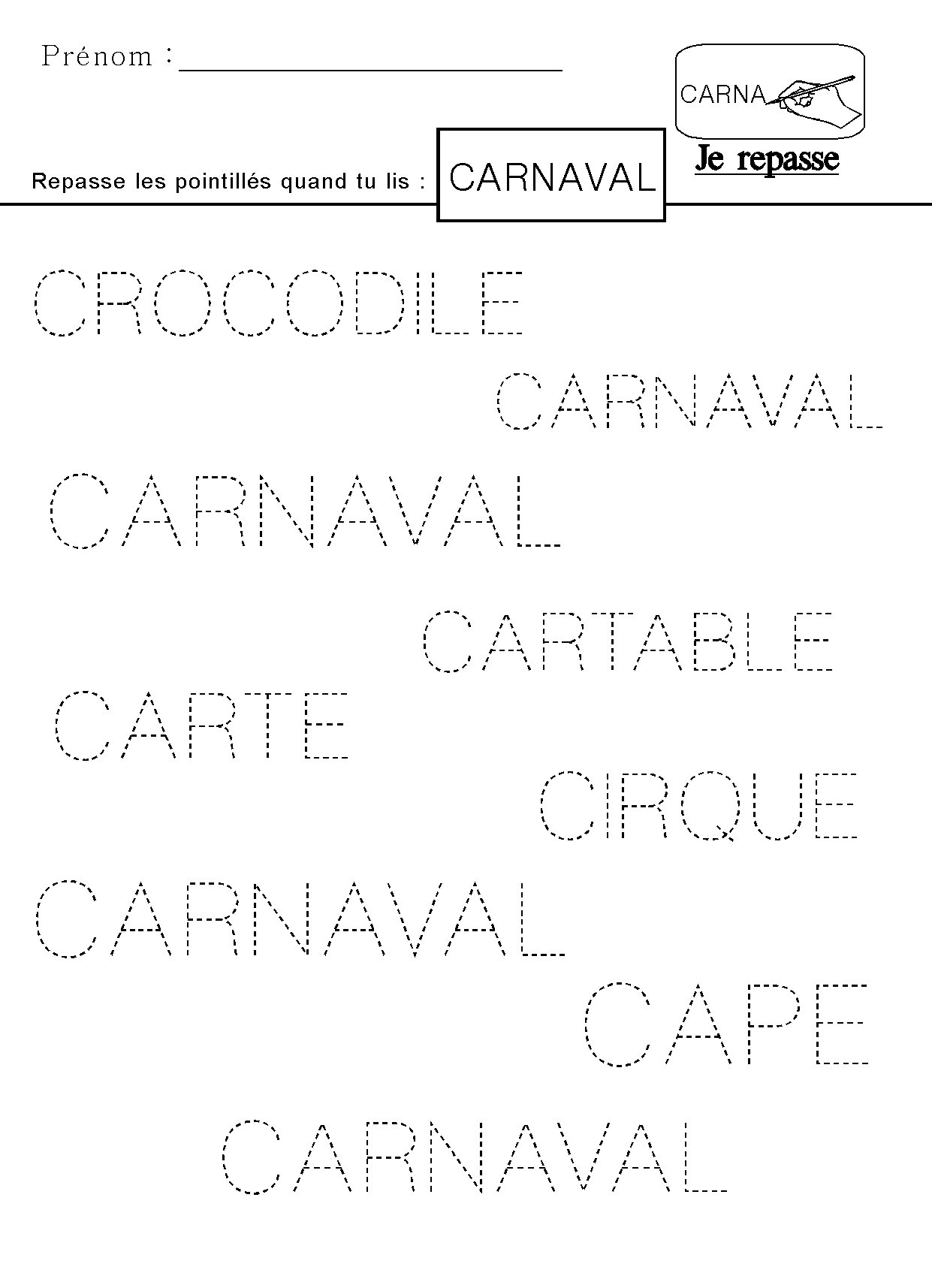 Carnaval : Fiche De Lecture En Maternelle Moyenne Section Et avec Fiche D Exercice Grande Section A Imprimer