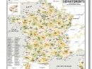 Carte De France Administrative Des Départements - Modèle Vintage - Affiche  100X100Cm pour Carte De France Nouvelles Régions