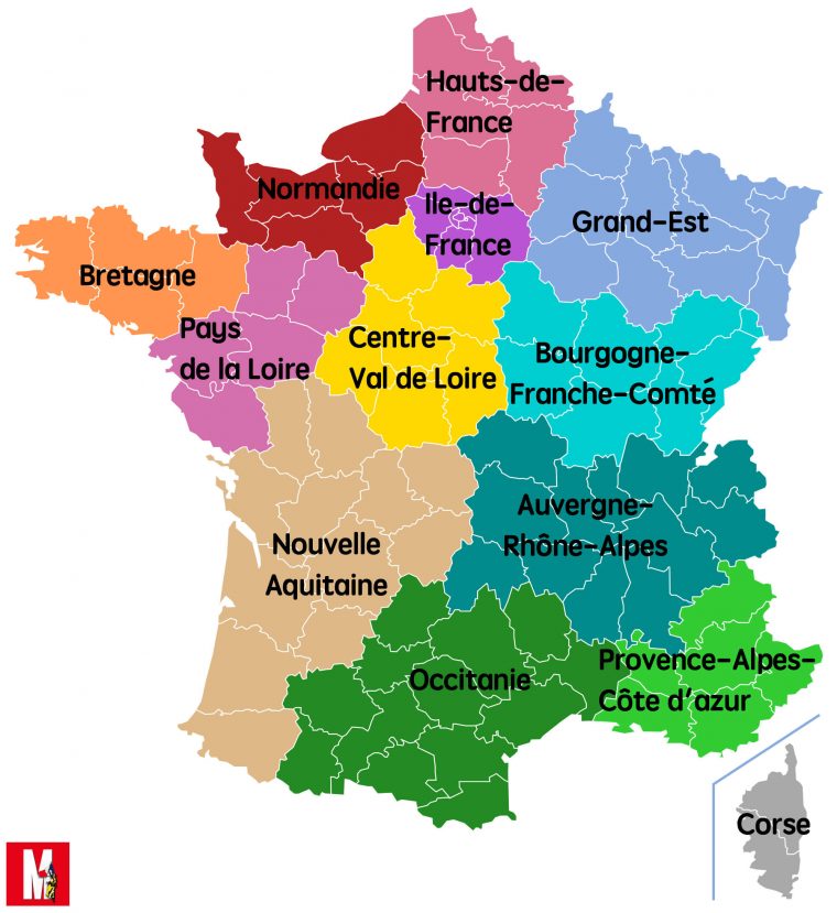 Carte De France Avec Les Nouvelles Régions – Voyages – Cartes tout Carte De France Nouvelles Régions