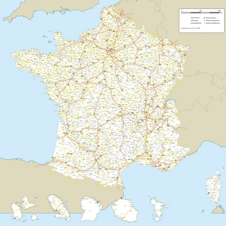 Carte De France Gratuite destiné Imprimer Une Carte De France