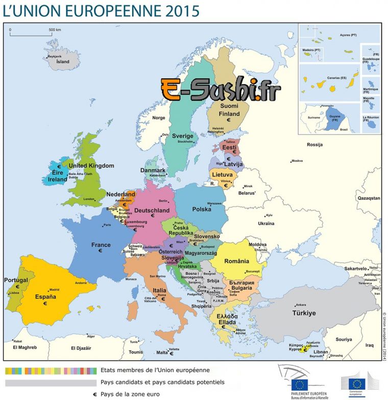 Carte De L Europe Générale Et Détaillée – Arts Et Voyages à Carte Europe Avec Capitales