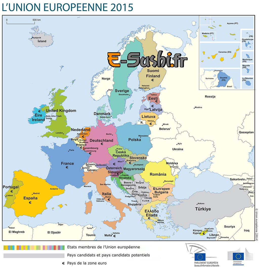 Carte De L Europe Générale Et Détaillée - Arts Et Voyages à Carte Europe Avec Capitales