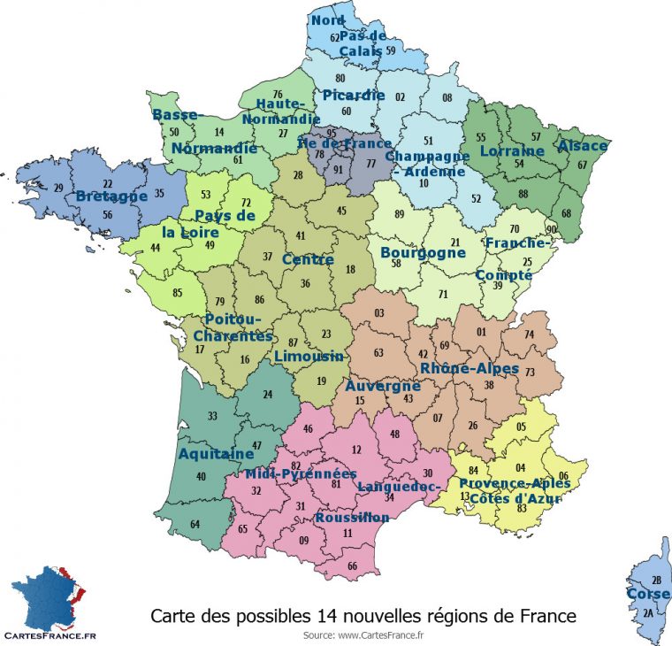 Carte Des 14 Nouvelles Régions pour Carte Des Régions Vierge Carte Des 14 Nouvelles Régions pour Carte Des Régions Vierge