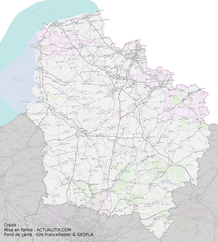 Carte Des Hauts-De-France – Hauts-De-France Carte Des Villes destiné Carte Numero Departement