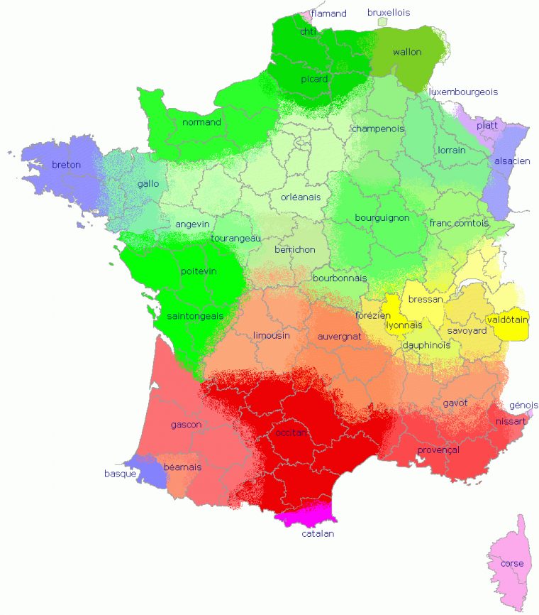 Carte Des Langues De France – Lexilogos avec Carte Anciennes Provinces Françaises