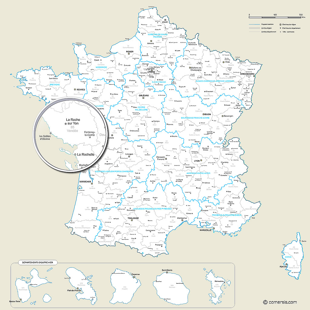 Carte Des Nouvelles Régions Et Des Départements De France encequiconcerne Carte De France Nouvelles Régions
