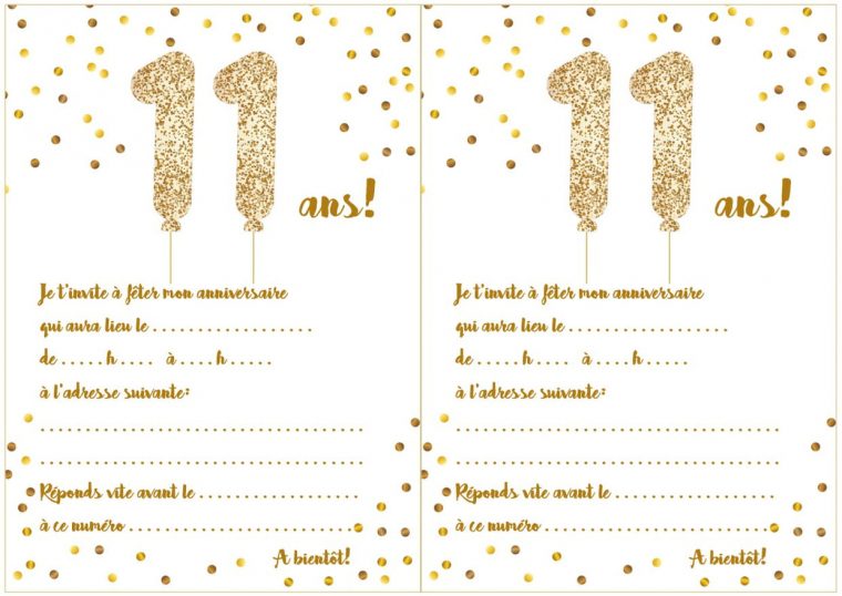 Carte D'invitation D'anniversaire 11 Ans serapportantà Jeux De Fille De 11 Ans Gratuit