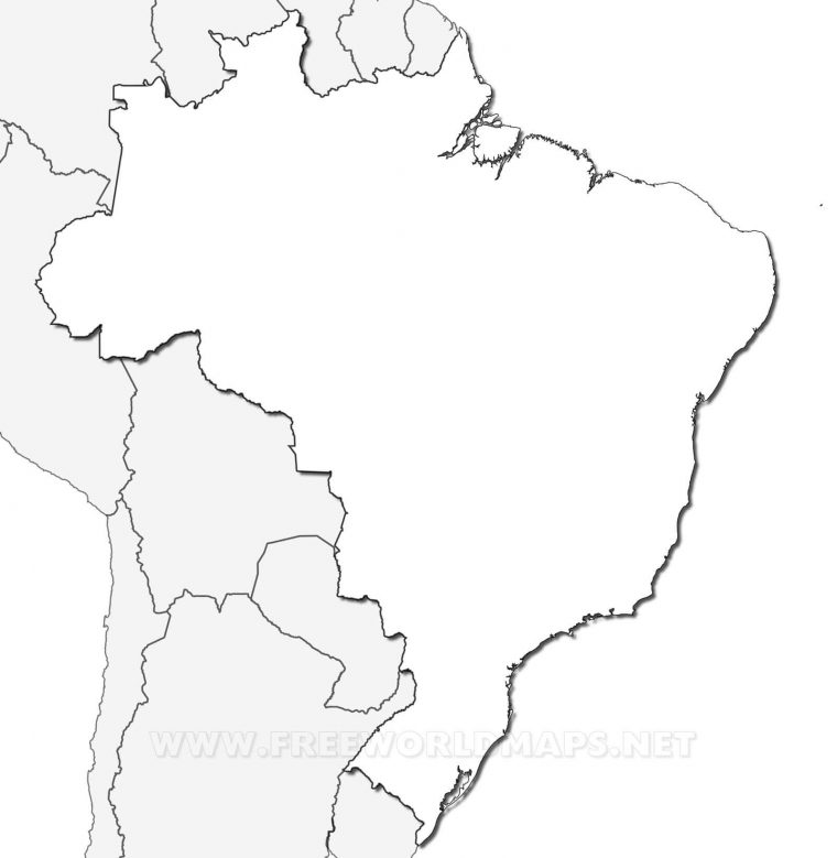 Carte Du Brésil concernant Carte Des Régions Vierge