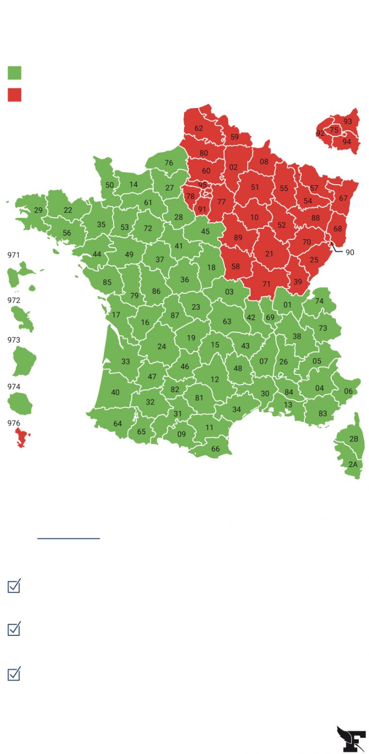 Carte Du Déconfinement : Découvrez Si Votre Département Est avec Carte De France Avec Département À Imprimer
