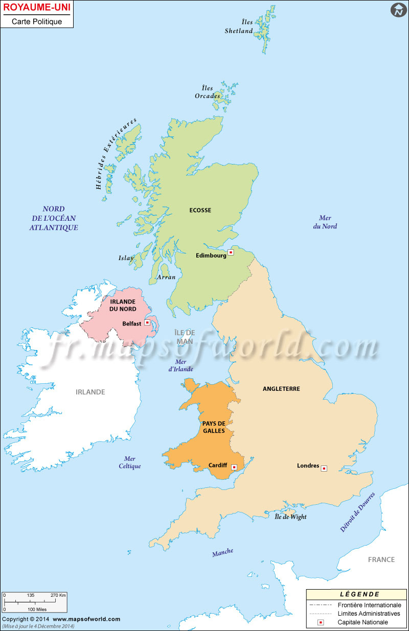 Carte Du Royaume-Uni, Carte Du Royaume-Uni, Carte De Comté intérieur Carte Europe Avec Capitales