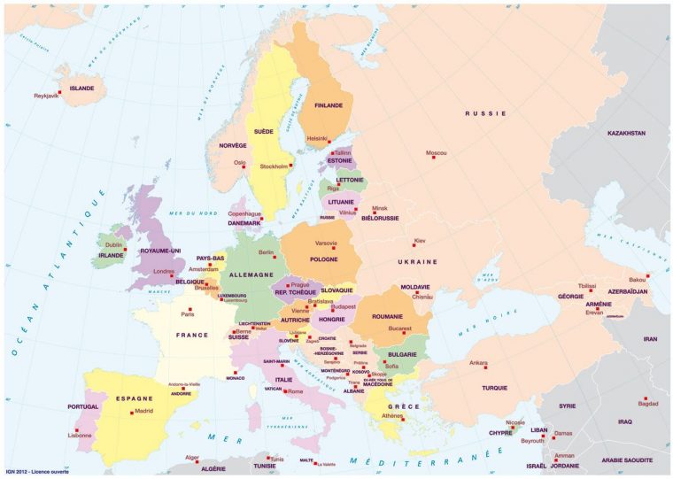 Carte Europe Capitales – Recherche Google (Avec Images pour Carte Europe Avec Capitales