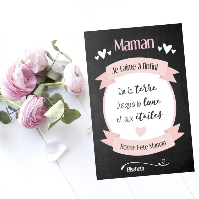 Carte Fête Des Mères Collection "infini" à Carte Bonne Fete Maman A Imprimer