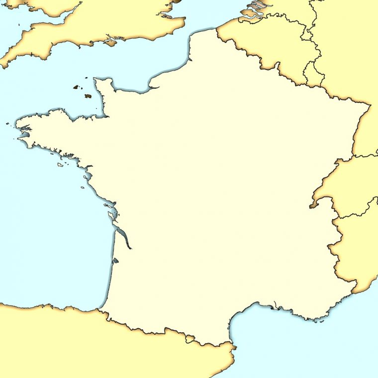 Carte France Vierge destiné Carte Des Régions Vierge