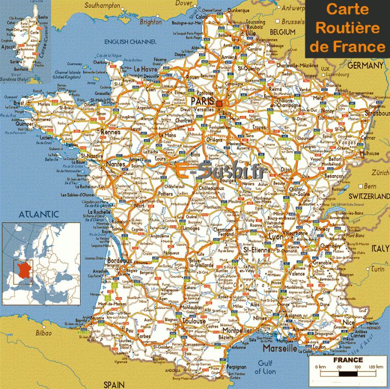 Carte Routière De La France À Imprimer | My Blog intérieur Imprimer Une Carte De France