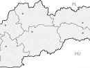 Carte Slovaquie Vierge Régions, Carte Vierge Des Régions De pour Carte Des Régions Vierge