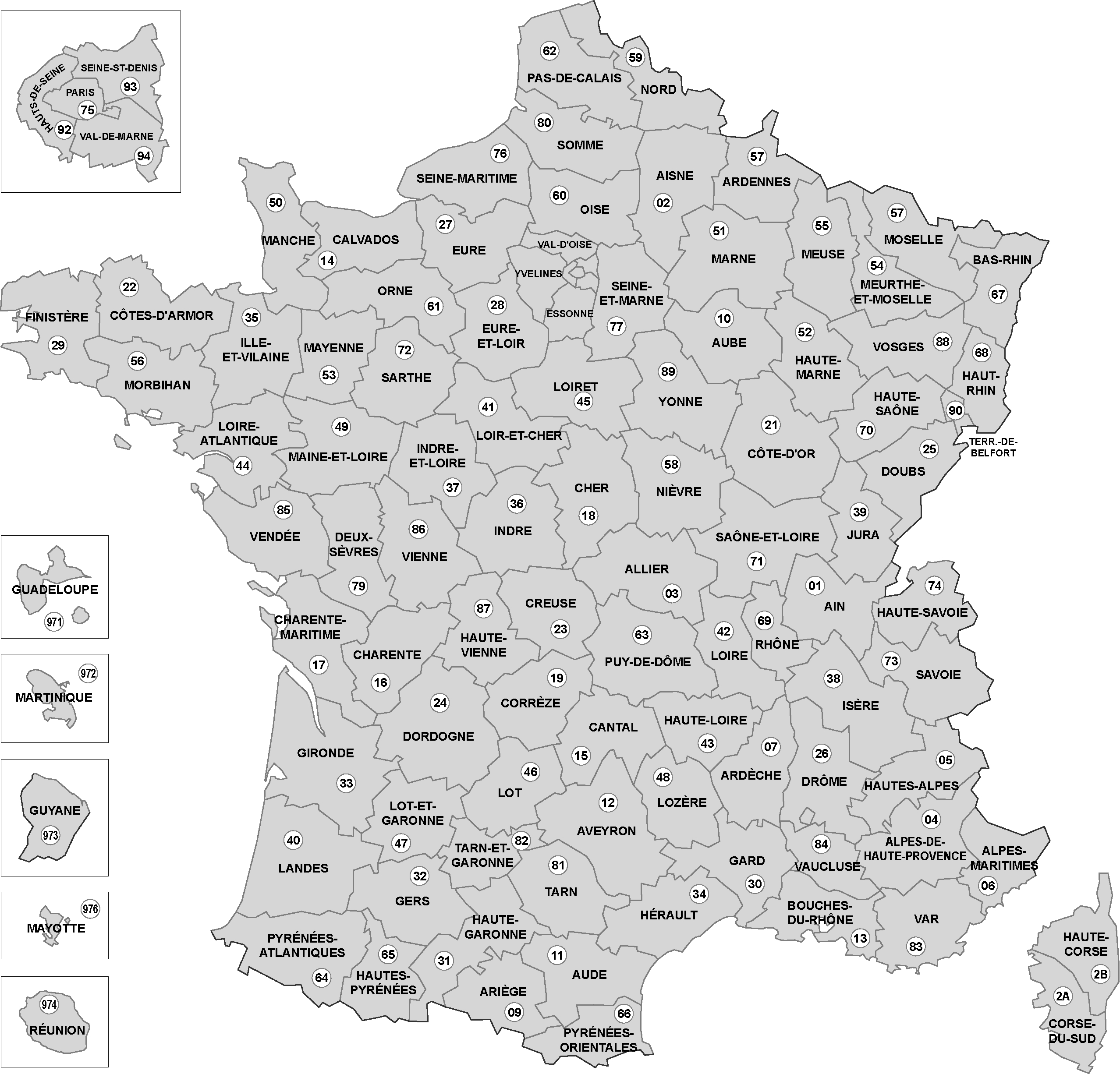 Cartes De France, Cartes Et Rmations Des Régions destiné Carte Numero Departement