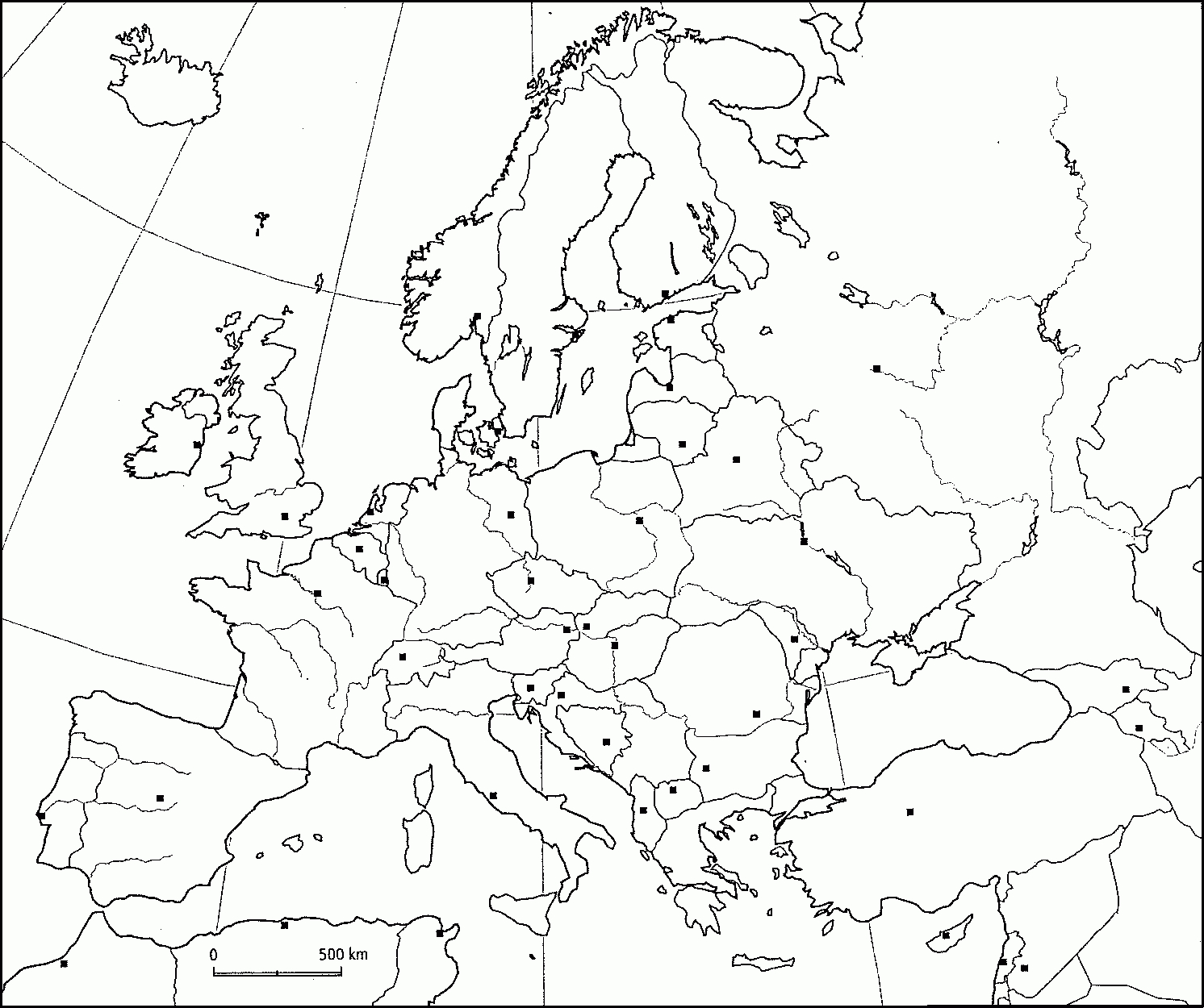 Cartes dedans Union Européenne Carte Vierge