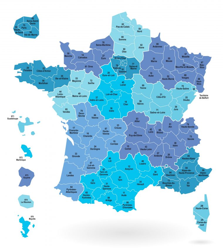 Cartes Des Départements Et Régions De La France – Cartes De dedans Carte De France Nouvelles Régions