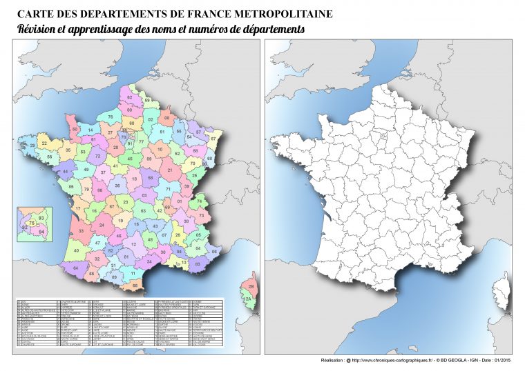 Cartes Muettes De La France À Imprimer – Chroniques concernant Carte De France Avec Département À Imprimer