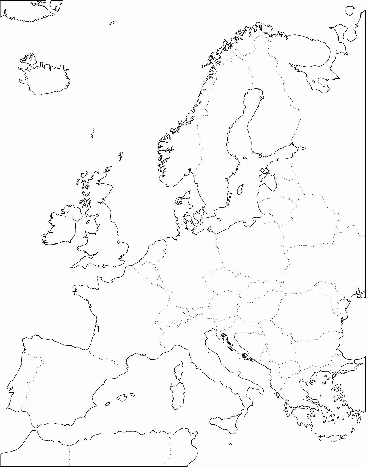 Cartograf.fr : Les Cartes Des Continents : L'europe concernant Union Européenne Carte Vierge