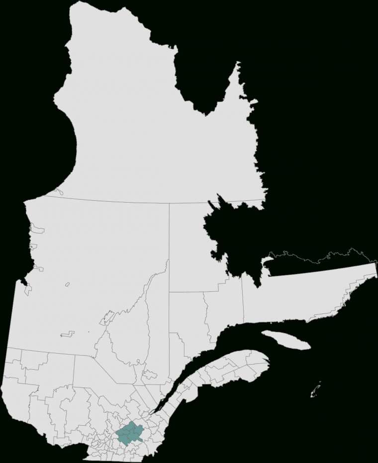Centre-Du-Québec — Wikipédia destiné Carte Des Régions Vierge