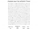 Chanson Pour Les Enfants L'hiver Word Search - Wordmint intérieur Dans La Nuit De L Hiver Chanson