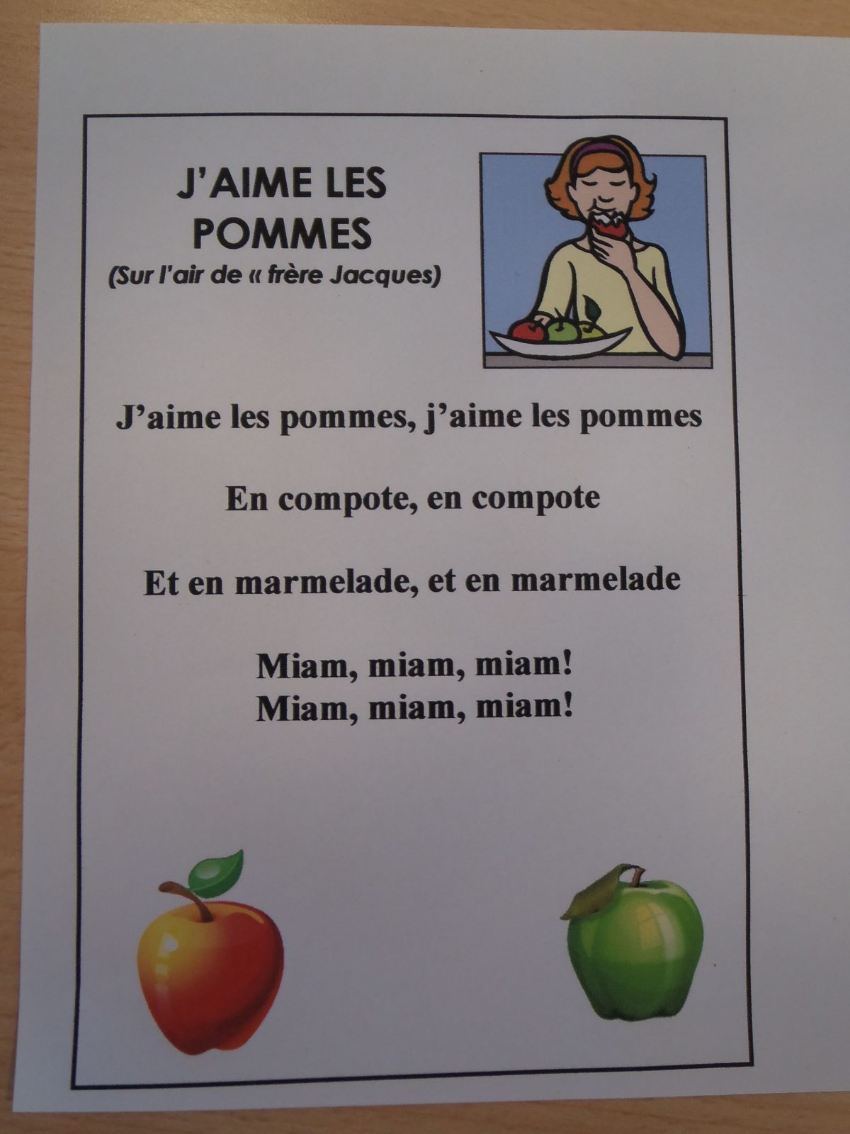 Chant: J'aime Les Pommes | Fruits Et Légumes, Comptines destiné Chanson
