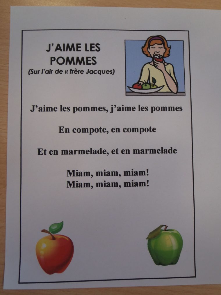 Chant: J'aime Les Pommes | Fruits Et Légumes, Comptines destiné Chanson Sur Les Fruits Et Légumes