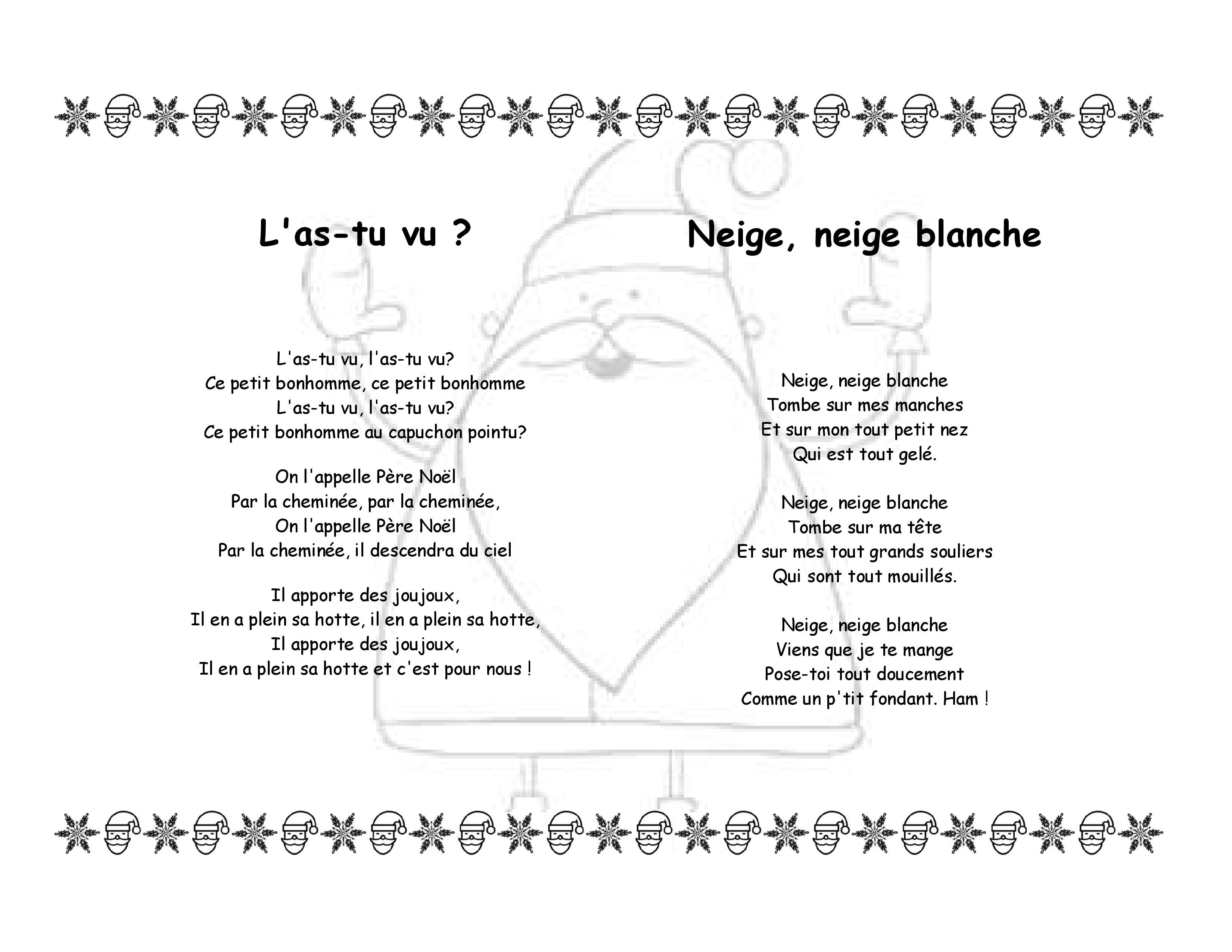 Chants De Noël (Avec Images) | Chants De Noël, Chant, Noel encequiconcerne L As Tu Vu Paroles