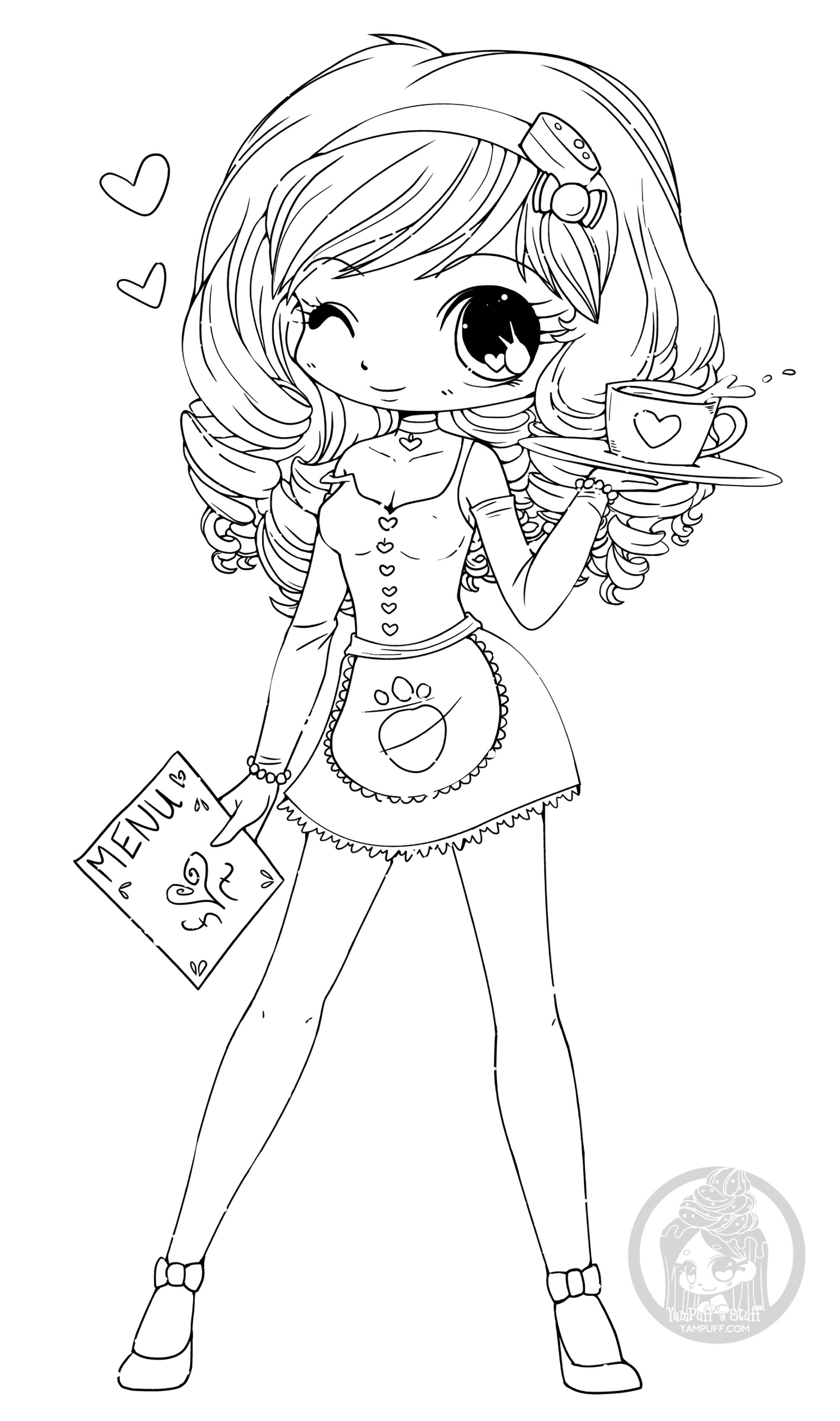 Chloé - Coloriage Kawaii - Coloriages Pour Enfants serapportantà Coloriage Manga Kawaii