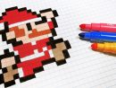 Christmas Pixel Art - How To Draw Santa Claus Mario Bros #pixelart concernant Pixel Art Pere Noel