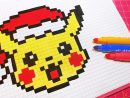 Christmas Pixel Art - How To Draw Santa Claus Pikachu #pixelart avec Pixel Art Pere Noel