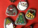 Christmas Story Stones, Mini Set Of 5, Christmas Gift For serapportantà Caillou Fete Noel