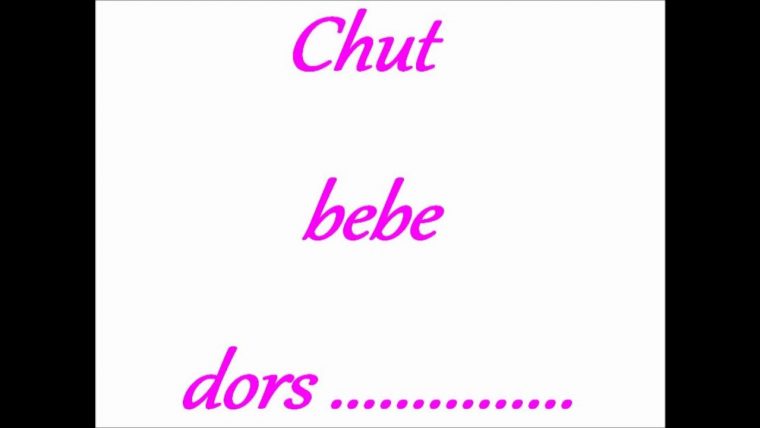 Chut Bebe Dors.wmv dedans Image Chut Bébé Dort
