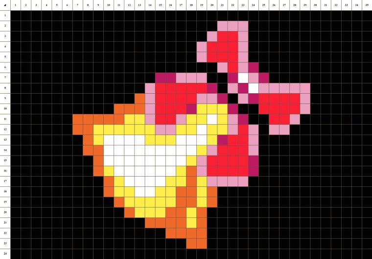 Cloche De Noël – Pixel Art | La Manufacture Du Pixel à Pixel Art Pere Noel