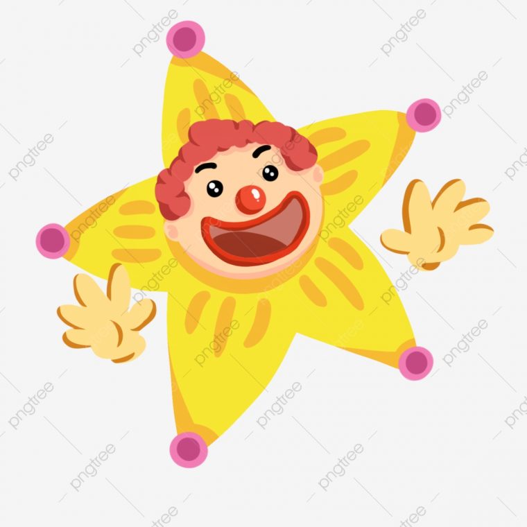 Clown Étoile Clown Clown Taquin Jaune Clown Étoile, Clown serapportantà Etoil Clown