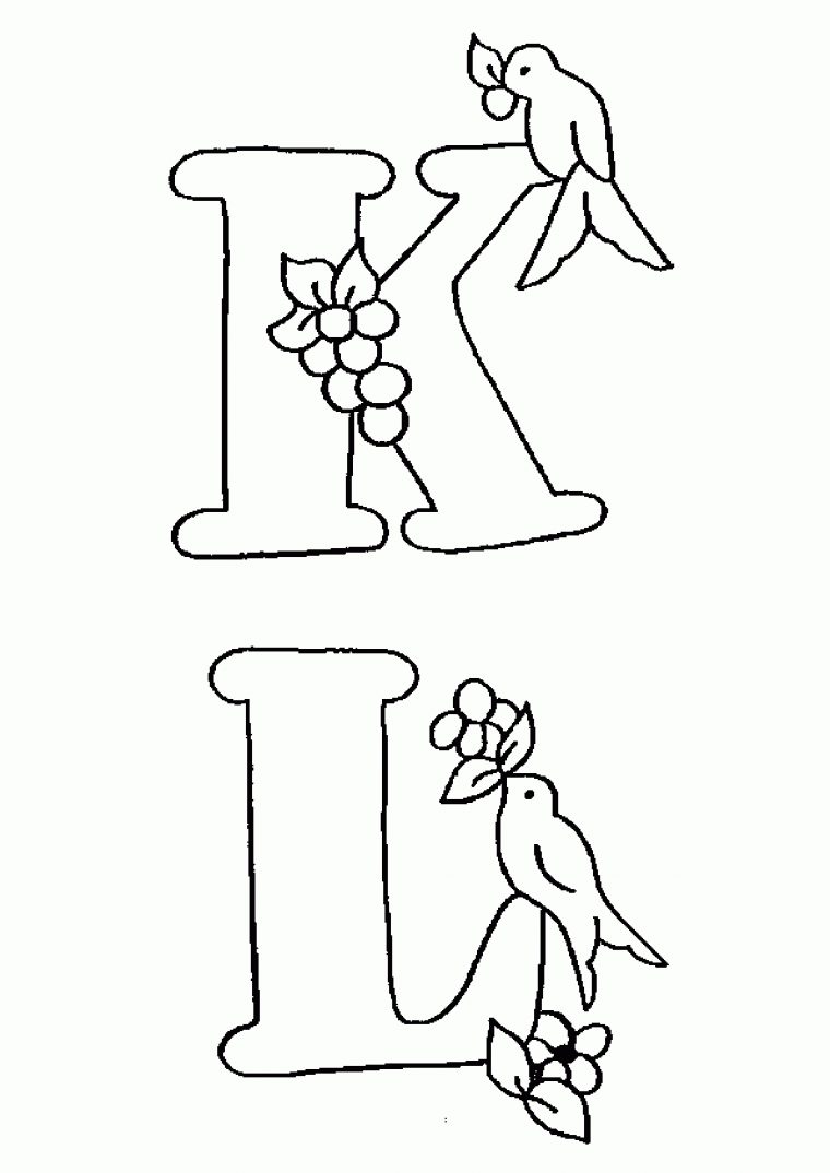 Coloriage Alphabet Oiseaux K L Sur Hugolescargot destiné Point À Relier Alphabet