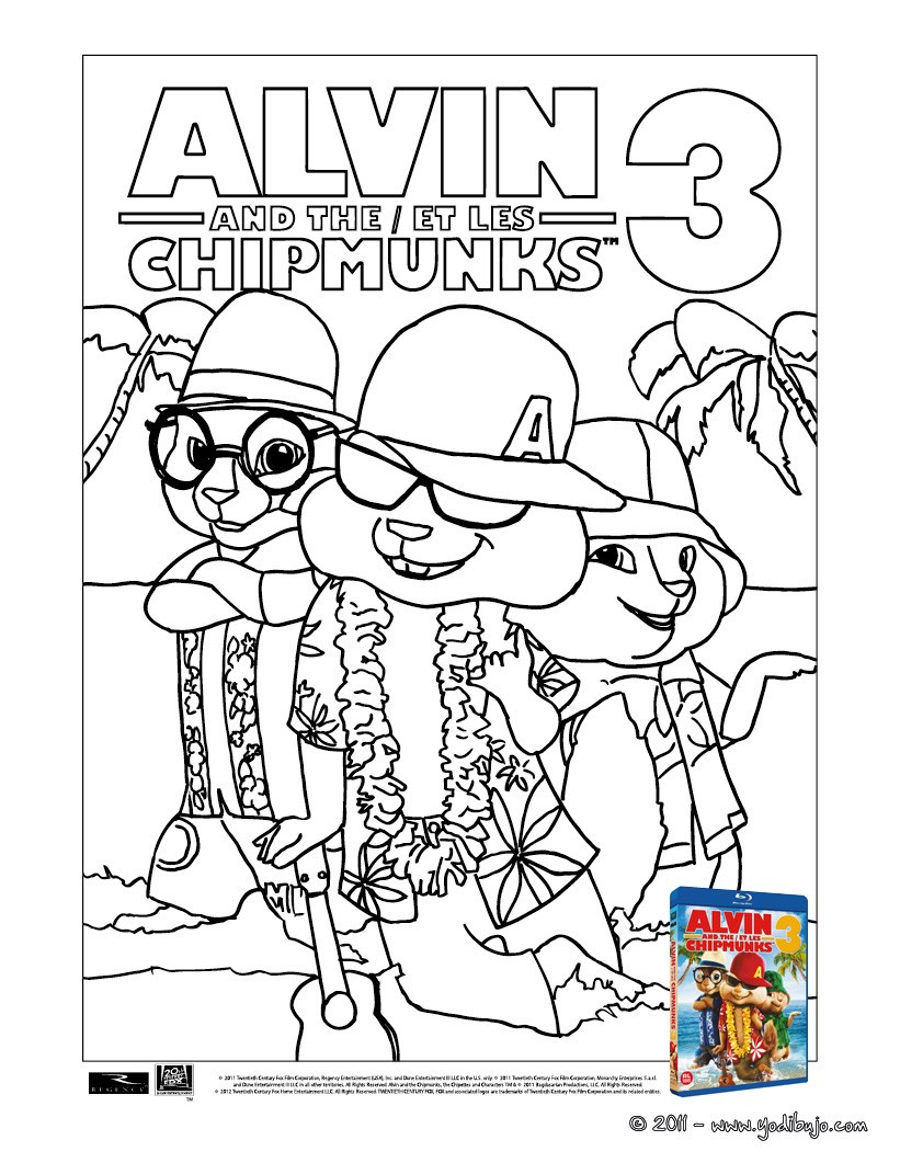 Coloriage Alvin Et Les Chipmunks 3 - Coloriages - Coloriage encequiconcerne Dessin De Alvin Et Les Chipmunks