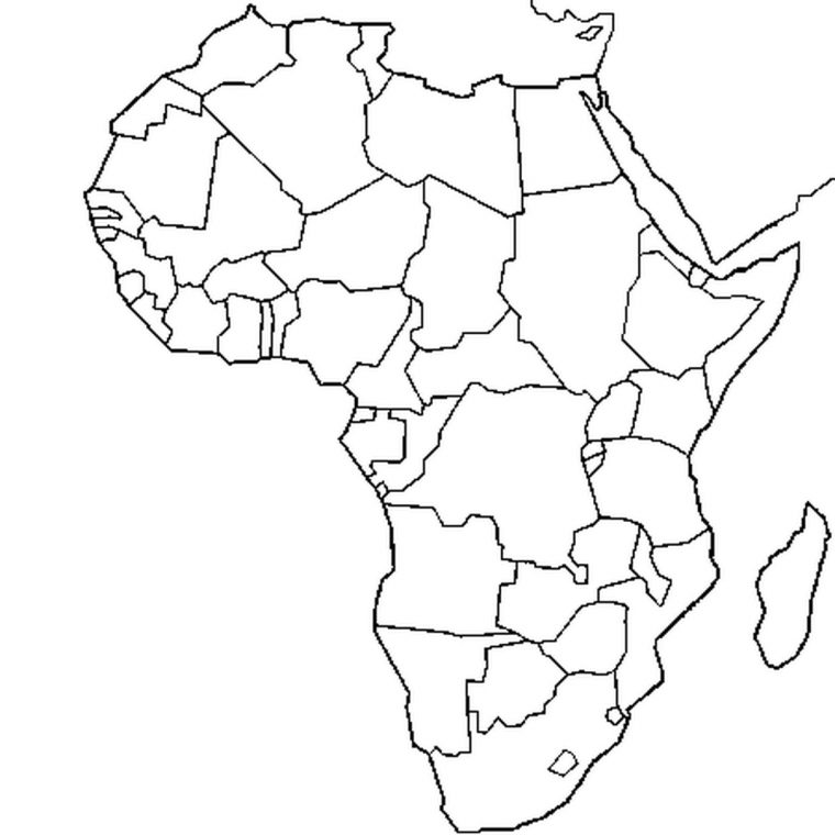 Coloriage Carte Afrique En Ligne Gratuit À Imprimer pour Dessin Mappemonde