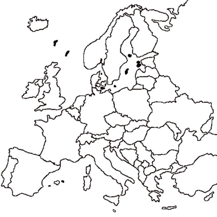 Coloriage Carte Union Européenne En Ligne Gratuit À Imprimer dedans Union Européenne Carte Vierge
