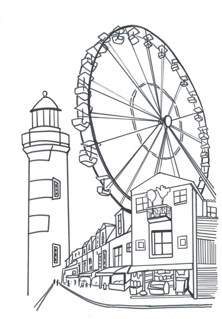Coloriage Color' La Rochelle dedans Coloriage Grande Roue Coloriage Color' La Rochelle dedans Coloriage Grande Roue