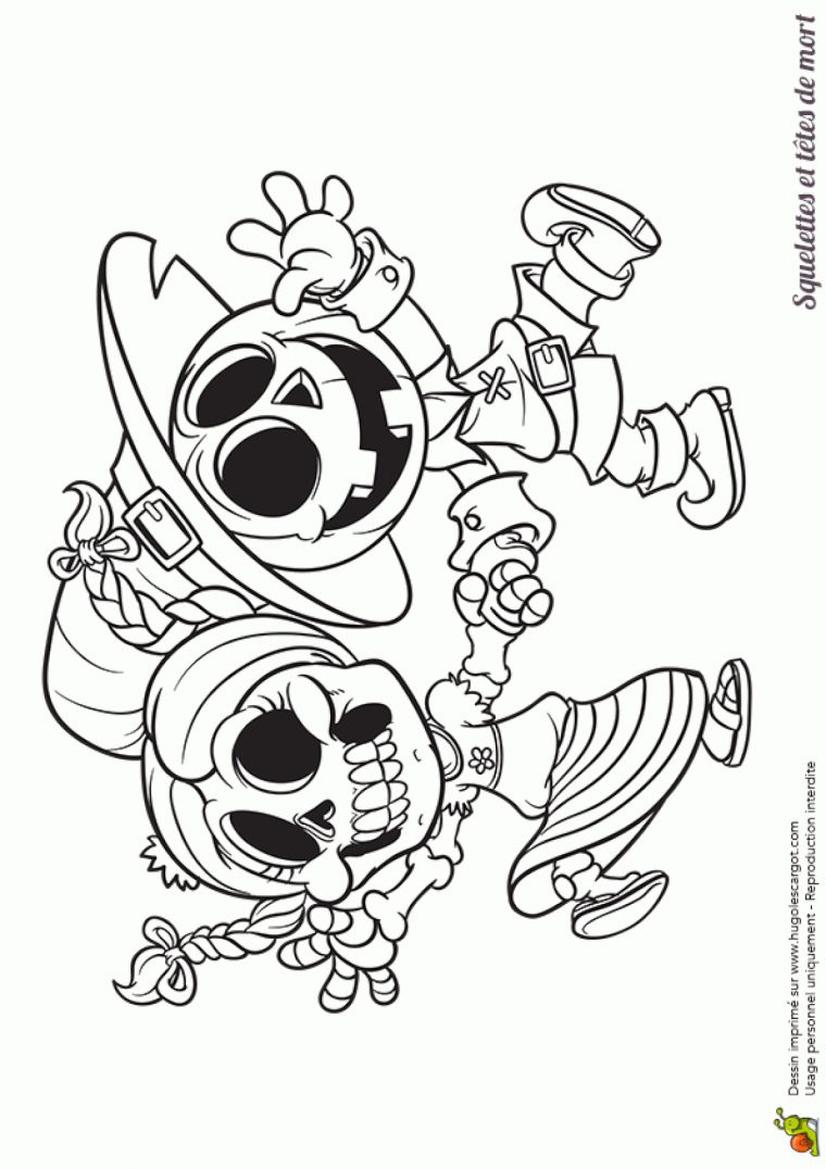 Coloriage D'une Petite Fille Déguisée En Squelette Pour tout Squelette A Imprimer