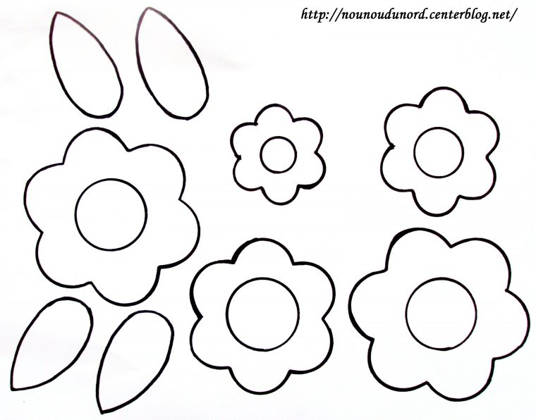 Coloriage Fleurs Pour Réaliser Un Bouquet destiné Découpage Collage Maternelle À Imprimer
