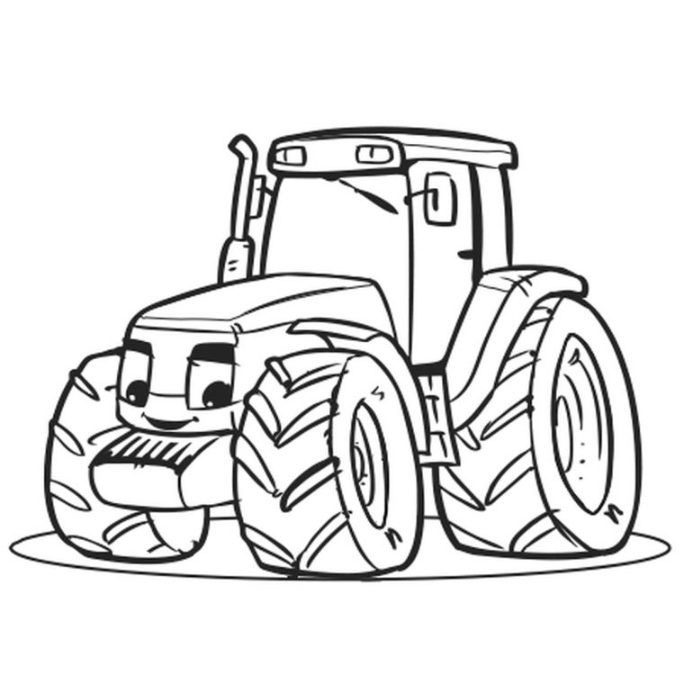 Coloriage Gros Tracteur En Ligne Gratuit À Imprimer pour Dessin Tracteur Facile