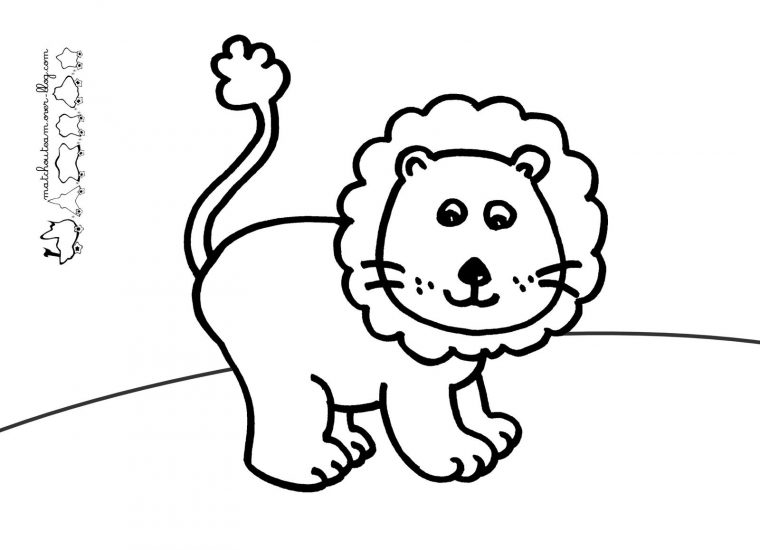 Coloriage Lion À Imprimer – Ma Tchou Team à Dessin De Vague A Imprimer