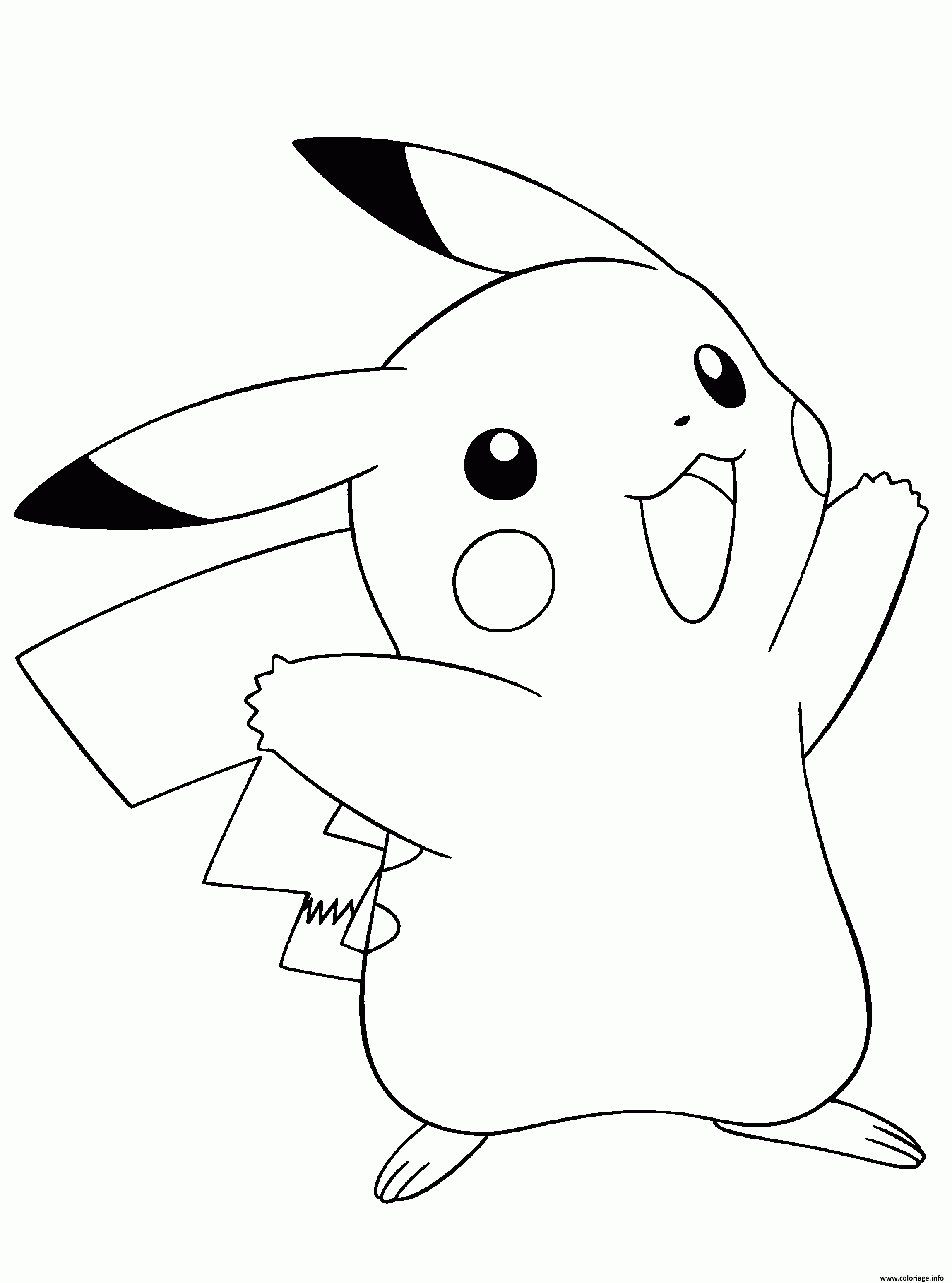 Coloriage Pokemon Noir Et Blanc Pikachu Dessin Imprimer 1 serapportantà Imprimer Coloriage Pokemon